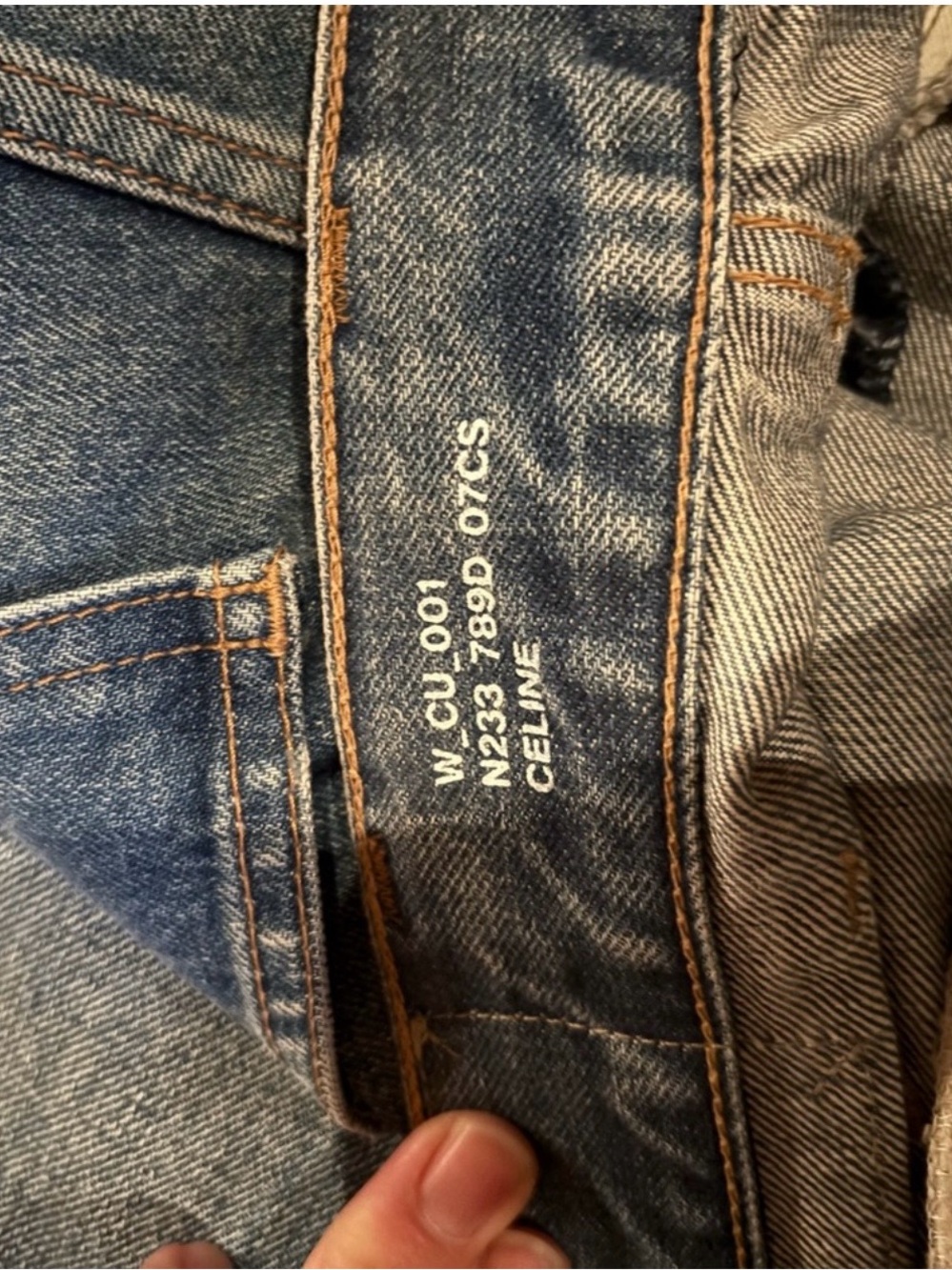 Celine Wide-Leg Cropped Denim Bermudas in Blue new - Picture 8 of 8